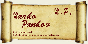 Marko Pankov vizit kartica